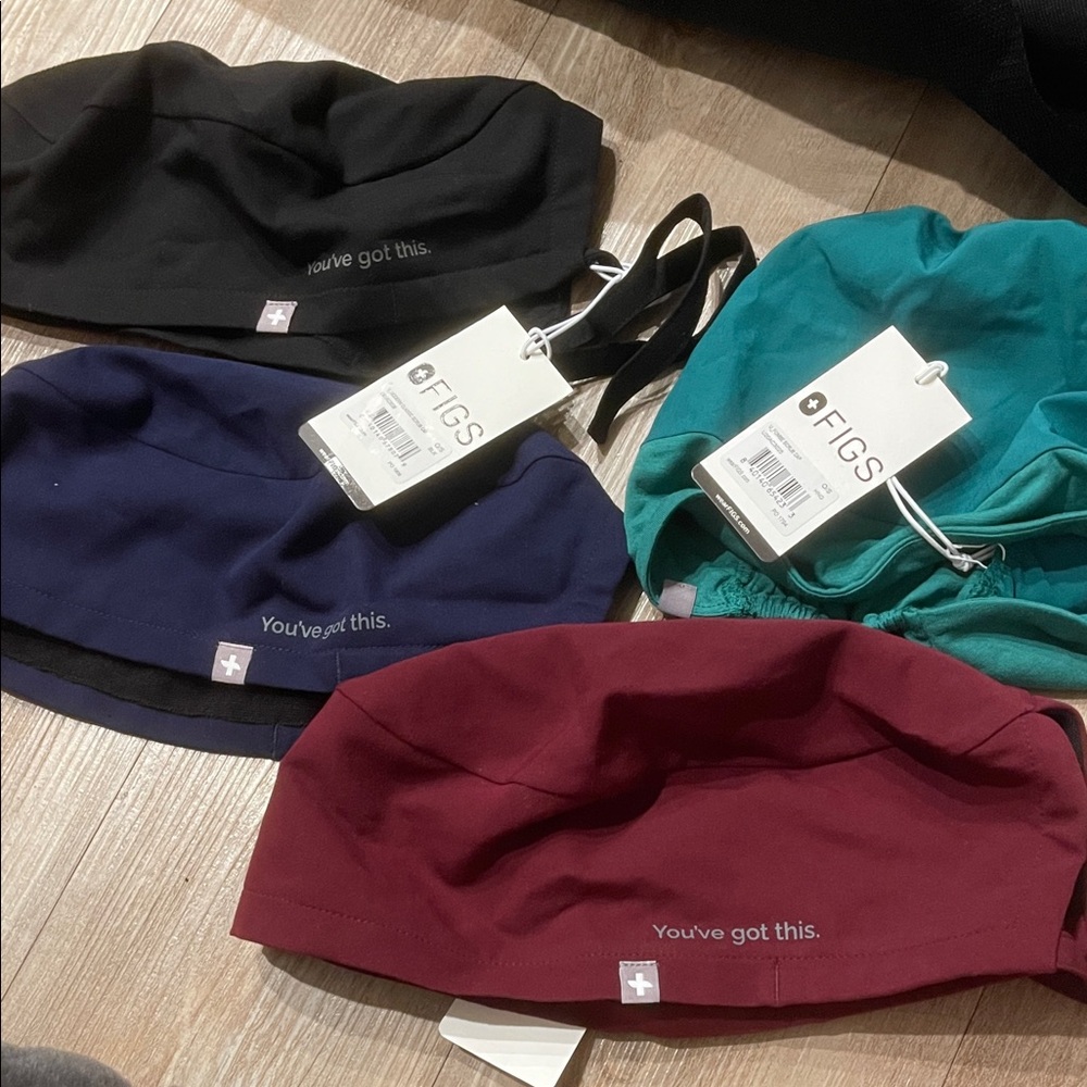 Figs Scrub Caps Collection - Black, Green, Navy, Burgundy